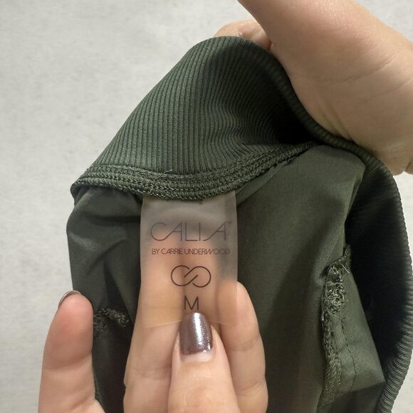 CALIA by Carrie Underwood Shorts Womens Medium Green Drawstring Zip Pockets - Picture 6 of 8